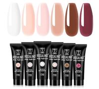 ROSALIND Gel pour Extension d'Ongle 6 Couleurs 10 ml UV Quick Construction | UV LED Mini Quick Construction d’ongle Gel pour DIY Nail Art pour Débutant, Professionnel et Salon de Manucure