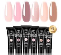 ROSALIND Gel pour Extension d'Ongle, UV Quick Construction Poly Ongle, DIY Nail Art 6 Couleurs 10 ml pour Débutant, Professionnel et Salon de Manucure