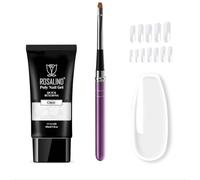 ROSALIND Gel pour Extension d'ongles Kit 60ml avec Faux Ongles et Brosse | Transparent Acrygel 60ml avec Faux Ongles et Brosse,Soak Off UV LED Poly Nail Gel pour Bricolage Débutant à Maison