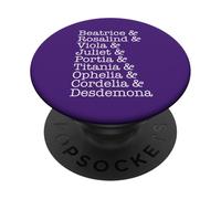 Rosalind & Ophelia & Portia Cordelia Shakespeare Femmes Meme PopSockets PopGrip Adhésif