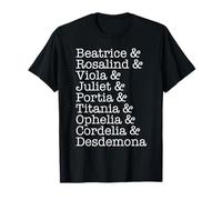 Rosalind & Ophelia & Portia Cordelia Shakespeare Femmes Meme T-Shirt