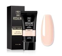 ROSALIND Poligel à Ongle 60ml Nude-beige UV Gel pour Extension d'ongles | UV LED Rapide Construction pour Extension, pour les Débutants, Professionnels et Salons de Manucure, DIY Nail Art