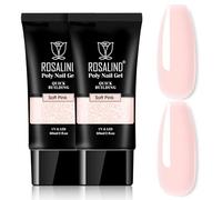 ROSALIND Poly Nail Gel Set, 2pcs 60ml Rose-clair Gel Construction Ongle UV | UV LED Poly Nail Gel pour Extension d'ongles, Acrygel Vernis Gel Ongles pour DIY Nail Art