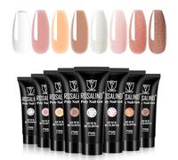 ROSALIND Poly Ongle Gel 6 Couleurs 10 ml, UV Extension Rapide Acrygel pour Ongle, DIY Nail Art Poly Nail Gel pour Débutant, Professionnel et Salon de Manucure