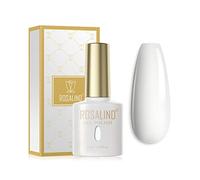 ROSALIND Vernis Semi Permanent Blanc Laiteux Couleur 15ML | Blanc Laiteux Couleur Gel UV Ongle, Soak Off UV/LED Gel Polish Semi-permanent Vernis Gel pour Manucure DIY