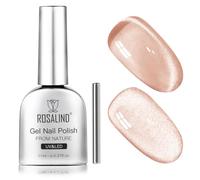 ROSALIND Vernis Semi Permanent Cat Eyes Nude Couleur 1 Pièces 11ML | Nude Vernis Gel Magnétique, Soak Off UV/LED Gel Polish Semi-permanent Cat Eyes avec Bâton Magnétique pour Manucure