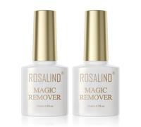 ROSALIND Vernis Semi Permanent Magic Remover 2 Pièces,dissolvant de Vernis à Ongles en Gel Pour un Retrait Rapide,Remover Gel UV Nail Polish Cleaner