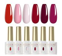 ROSALIND Vernis Semi Permanent Rose Clair Rose Rouge Vin Rouge 6 Couleurs | Vernis Gel UV Semi Permanent UV LED Soak Off Gel Nail Polish French Manucure Valentin Cadeau 6ml