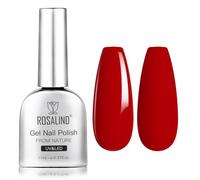 ROSALIND Vernis Semi Permanent Rouge Couleur 1 Pièces 11ML | Rouge Couleur Gel UV Ongle, Soak Off UV/LED Gel Polish Semi-permanent Vernis Gel pour Manucure DIY