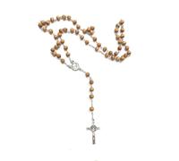 Rosario Bois Vierge et Croix Saint Benoît Salle de bain Argent 5 m