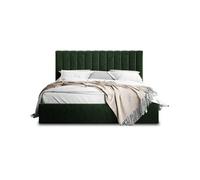 Rosario - lit coffre - 160x200 - sommier inclus - en velours - Vert