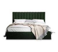 Rosario - lit coffre - 160x200 - sommier inclus - en velours - Vert