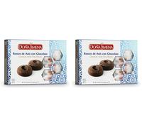 Roscos à l'Anis enrobés de chocolat, Qualité Suprême, Gourmandise typique de Noël, Recette Artisanale, 230g (Lot de 2)