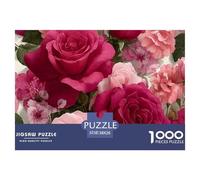 Rose 1000 Pièce Puzzle Jeu De Famille Créatif Fleur Jigsaw Puzzles Belle Décoration Puzzle pour Adultes Et Enfants 38x26cm/1000pcs