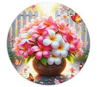 Rose 1000 Pièces Puzzle Circulaire planteee Fleur Puzzle Adulte pour Enfants Puzzle Familial Jeu D'Intelligence De l'art De La Décoration Moderne 1000pcs (67.5x67.5cm)