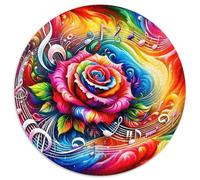 Rose 1000 Pièces Puzzle Circulaire planteee Fleur Puzzle Adulte pour Enfants Puzzle Familial Jeu D'Intelligence De l'art De La Décoration Moderne 1000pcs (67.5x67.5cm)