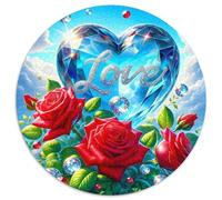 Rose 1000 Pièces Puzzle Circulaire planteee Fleur Puzzle Adulte pour Enfants Puzzle Familial Jeu D'Intelligence Cadeaux 1000pcs (67.5x67.5cm)
