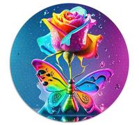 Rose 1000 Pièces Puzzle Circulaire planteee Fleur Puzzles Classiques Puzzle Familial Jeu D'Intelligence Décoration pour Enfants Cadeau 1000pcs (67.5x67.5cm)