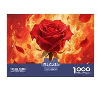 Rose 1000 Pièces Puzzle Unique Belle Décoration Familiale Puzzle Jouets De Jeu pour La Famille 52x38cm/1000pcs
