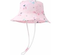 Rose-1pc, Circonférence De La Tête 50cm, Chapeau Bob Pour Bébé Chapeau De Soleil D'été Unisexe En Coton Pliable Protection Solaire Plage Voyage