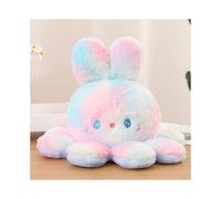 (Rose, 20 cm/7,8 pouces) jouet pieuvre en peluche réversible Animal lapin couleur changeante cadeau