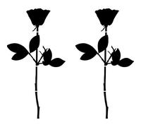 Rose 20cm Fenêtre De La Voiture Miroir Autocollant Tatouage coupe decals vinyle Auto-adhésif Déco Film Depeche Mode - 2 Pièces noir