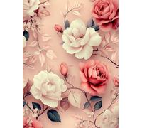 Rose 5D Peinture Diamant Painting Fleur DIY Diamond Painting Adulte, Diamond Canevas Kit Complet Adulte, Loisir Creatif Kit Cristal Débutants, Décoration Murale Maison, Cadeau 40x30cm, Model 799