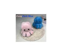 (Rose à bleu foncé) Peluche géante réversible Octopus Flip Mood de 50 cm