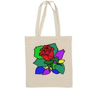 Rose Abstract Art Sac fourre-tout en coton naturel Blanc