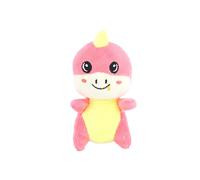 (Rose) Adorable porte-clés en peluche dinosaure Super doux en velours cristal Mini jouet en peluche