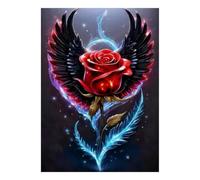 Rose Aile Plume 1000 Pièces Mini Puzzle pour Adolescents Relaxant | 70x50cm Papier Décor De Chambre Surface Lisse Cadeau D'anniversaire Jeu De Groupe