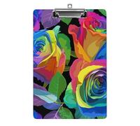 Rose Aquarelle Presse-Papiers Avec Pince A4 Porte-Formulaires Clipboard Pour Papier Documents