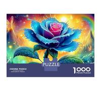 Rose Arc-en-Ciel Fantasy 1000 Pieces Premium Cardboard Rose Arc-en-Ciel Family Jigsaw Puzzle Brain Teaser Puzzle Birthday Gift Precision Cut Collector's Box 52x38cm/1000pcs