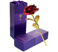 Rose artificielle Rouge/Or