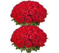 Rose Artificielle-VEVOR-Lot de 60-Fleurs Artificielles 508 mm-Bouquets de Fausses Fleurs Aspect Réaliste-pour Décoration Intérieure