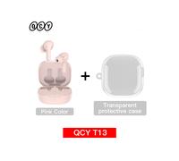 (Rose avec étui) Écouteurs sans fil Bluetooth T13 TWS Hi-Fi avec 4 microphones, réduction de bruit active,