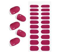 Rose Baie Stickers Ongles Gel, KALEFUL Nail Stickers Semi-durci Autocollant Ongle Gel Uv Deco Ongle Nail Art Sticker Décoration