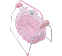 Rose Balançoire bébé Fauteuil à bascule Berceau à bascule automatique Berceau à bascule Bluetooth +musique Capacité de charge 25kg