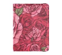 Rose Beauty Summer Flowers Porte-passeport et carte de vaccin en cuir Combo Voyage Documents Organisateur Protecteur Passport Cover Holder Wallet Case Waterproof, rose beauté fleurs d'été, 1 size