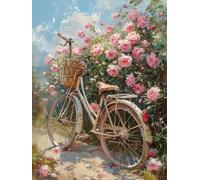 Rose Bike,Adult Jigsaw Puzzle 1500 Pieces,Teen Boys and Girls Jigsaw Puzzles Premium Fun Family Challenging Birthday Jigsaw Puzzles,57x87cm