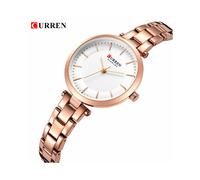 (rose blanc)CURREN Original His Hers Watch Sets Acier inoxydable Femmes Hommes Montres-bracelets Couple