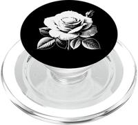 Rose Blanc et Noir Vintage Cool Urban Design Shapes Mania PopSockets PopGrip pour MagSafe