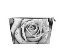 Rose Blanche Noire, Trousse de Toilette Trousse de Maquillage Sac à cosmétiques Trousse de Toilette de Voyage Portable