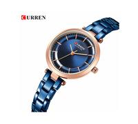 (rose bleu) CURREN Original His Hers Watch Sets Acier inoxydable Femmes Hommes Montres-bracelets Couple