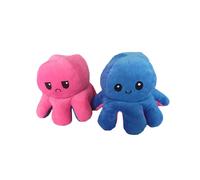 (Rose Bleu Foncé) Jouet Poulpe Réversible Géant