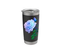 Rose bleue délicate de luxe avec un bourgeon gros plan formes mania Gobelet isotherme en acier inoxydable double paroi