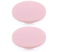 Rose Boîte à Poudre Vide avec Puff en Plastique 2 Pièces 5G | Format Compact, Facile à Transporter Nettoyer, Réutilisable, pour Sorties et Portage Extérieur