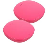 Rose Boîte de Rangement Menstruelle Compacte, en Silicone, Lot de 2 | Rangement Propre, Format Pratique pour Paquet à Main et Déplacement Quotidien, Lot de Deux Coques Souples