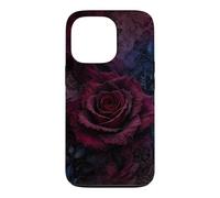 Rose Bordeaux avec parchemins Floraux foncés Coque pour iPhone 13 Pro