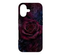 Rose Bordeaux avec parchemins Floraux foncés Coque pour iPhone 17